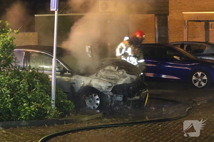 Voertuig beschadigd bij brand