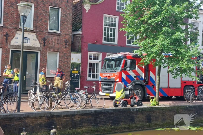 Veel hulpdiensten aanwezig voor scootmobiel in het water
