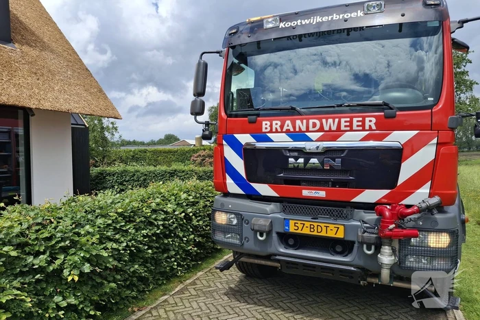 Brandweer aanwezig bij brand in gerenoveerde woning