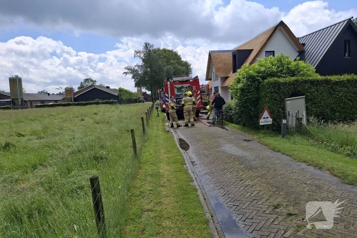 Brandweer aanwezig bij brand in gerenoveerde woning