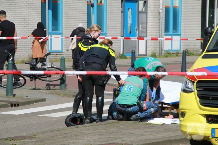 Fietser gewond bij aanrijding met motorrijder