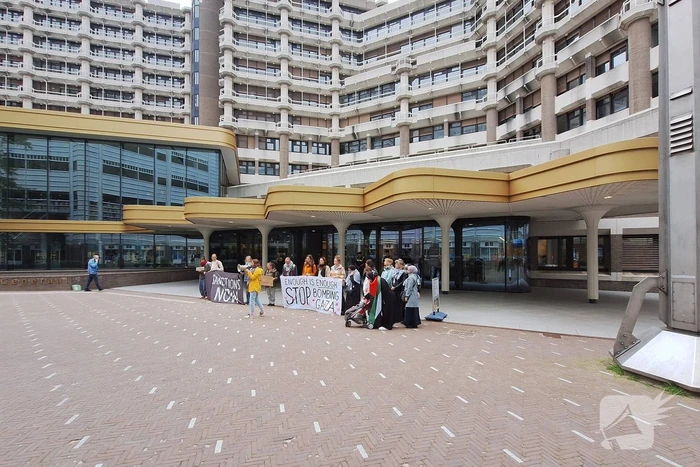 Pro Palestina demonstratie voor Tweede Kamer gebouw