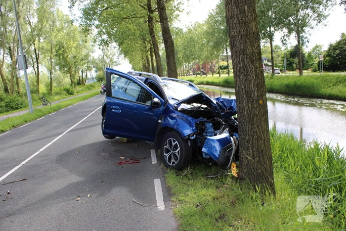 Automobiliste raakt onwel en komt tegen boom Tot stilstand