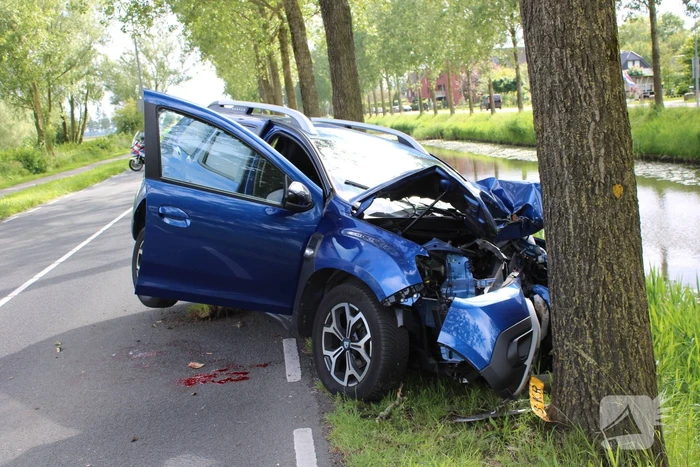 Automobiliste raakt onwel en komt tegen boom Tot stilstand