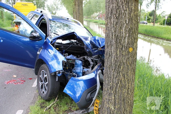 Automobiliste raakt onwel en komt tegen boom Tot stilstand