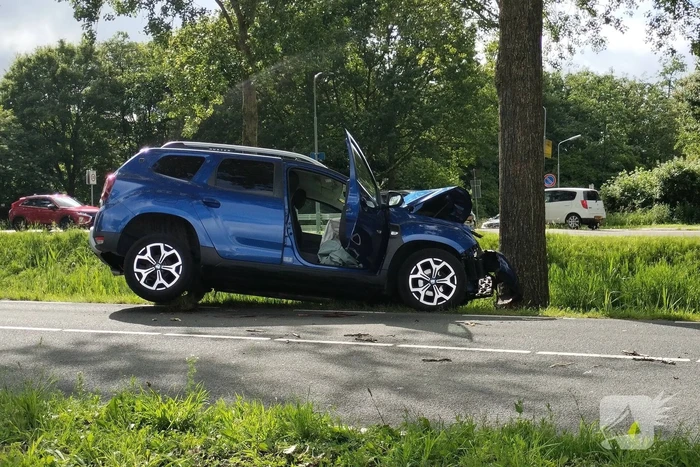 Automobiliste raakt onwel en komt tegen boom Tot stilstand