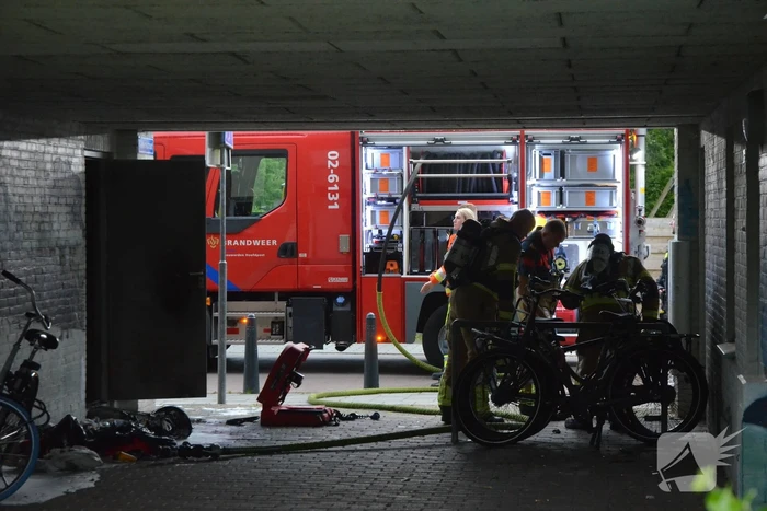 Ebike vat vlam in schuur