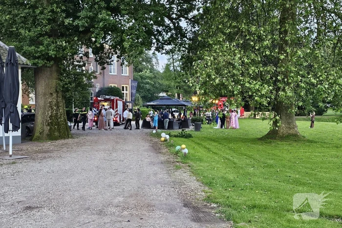 Brand tijdens bruiloft in Kasteel Hoekelum