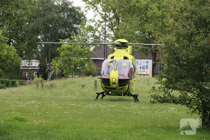 Traumahelikopter aanwezig voor medisch incident