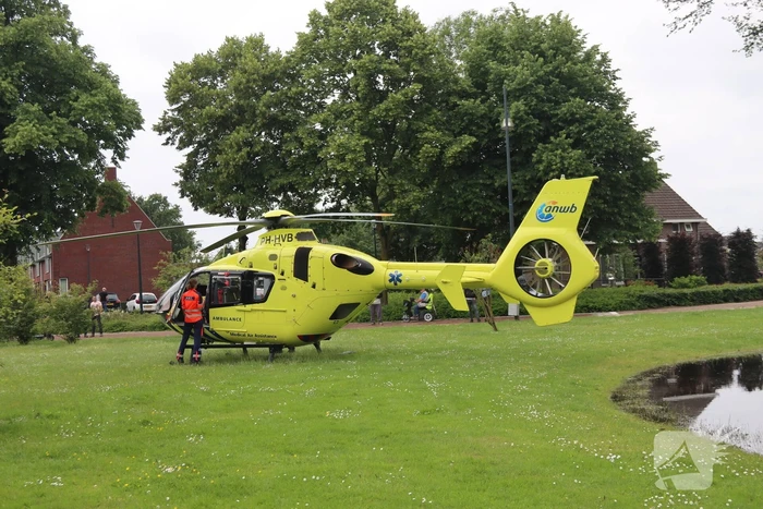 Traumahelikopter aanwezig voor medisch incident