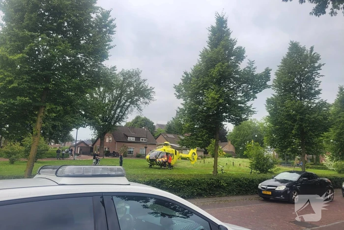Traumahelikopter aanwezig voor medisch incident