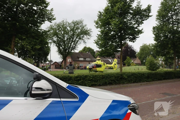 Traumahelikopter aanwezig voor medisch incident