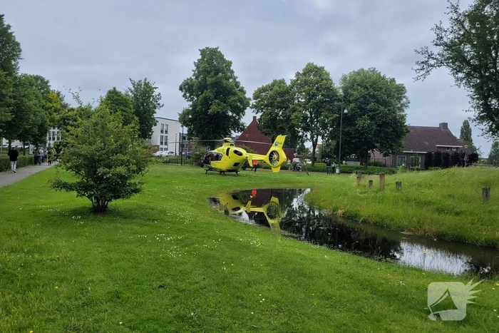 Traumahelikopter aanwezig voor medisch incident
