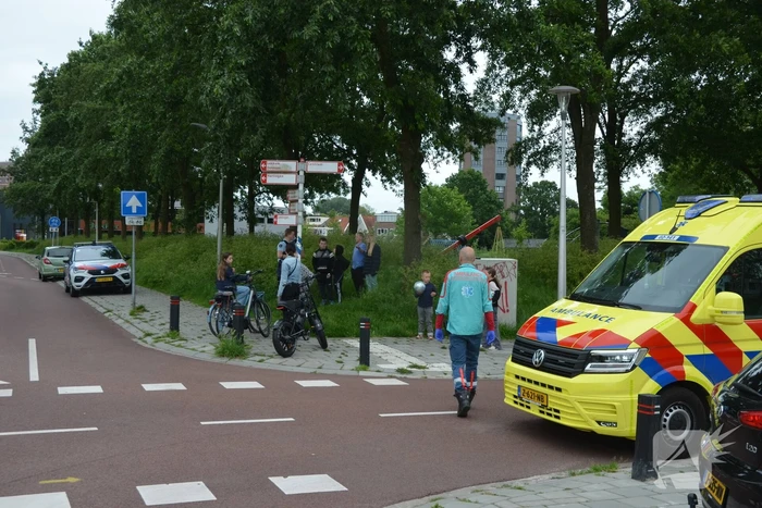 Fatbiker komt ten val na aanrijding met auto