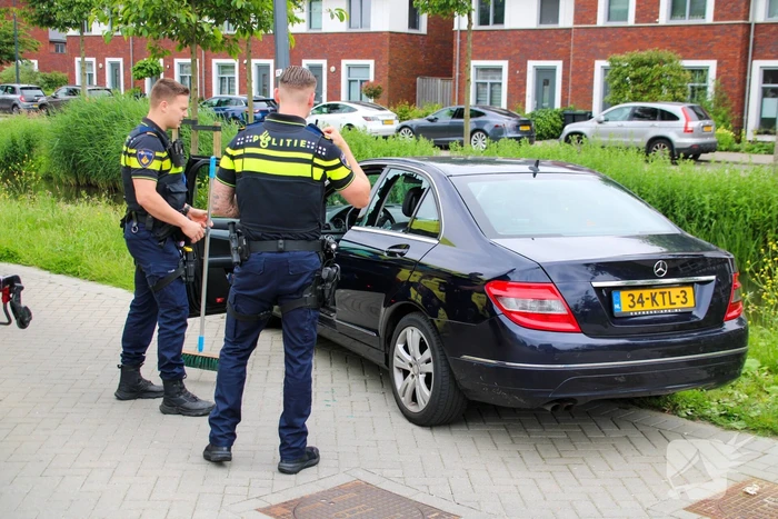 Politie tikt autoruit in nadat onwel geworden persoon tegen lantaarnpaal botst