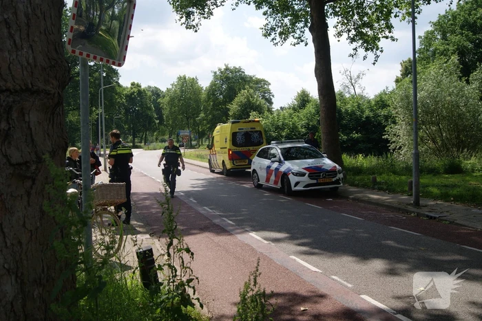 WIelrenner naar het ziekenhuis na ongeval