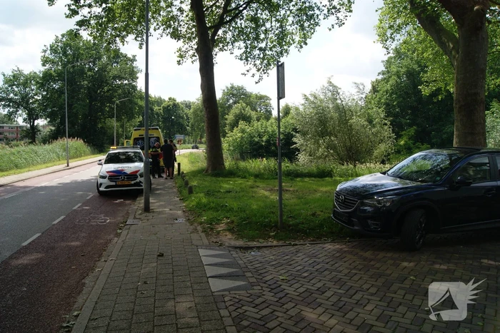 WIelrenner naar het ziekenhuis na ongeval