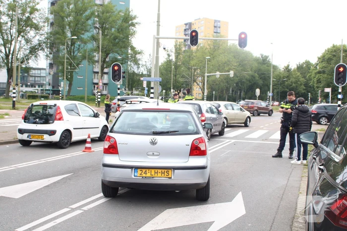 Schade na ongeval op kruising