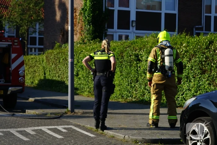 Gasfles in brand tijdens barbecue