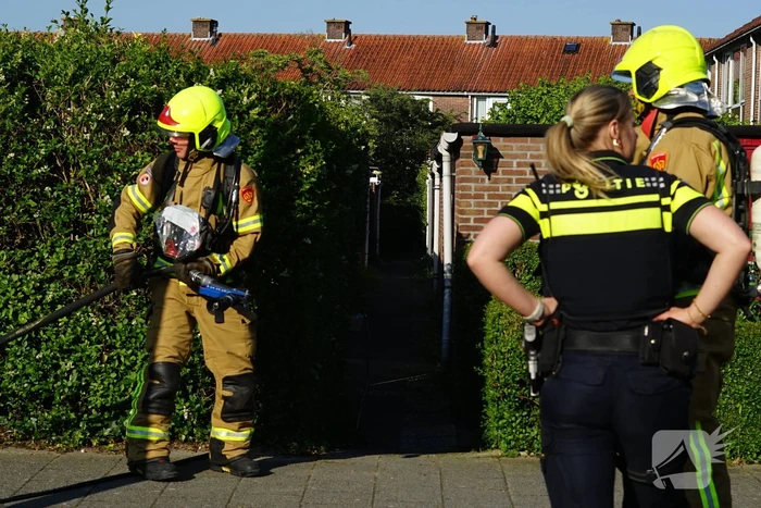 Gasfles in brand tijdens barbecue