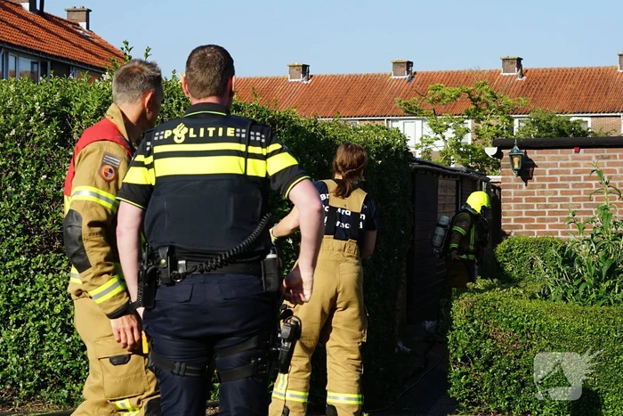 Gasfles in brand tijdens barbecue