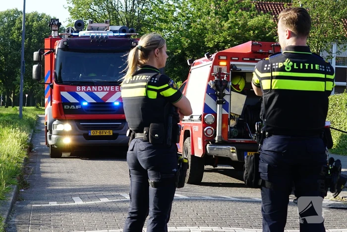 Gasfles in brand tijdens barbecue