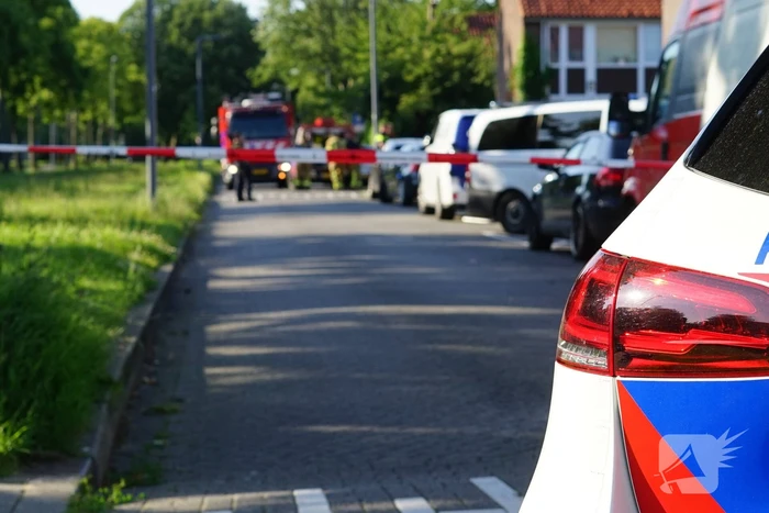 Gasfles in brand tijdens barbecue