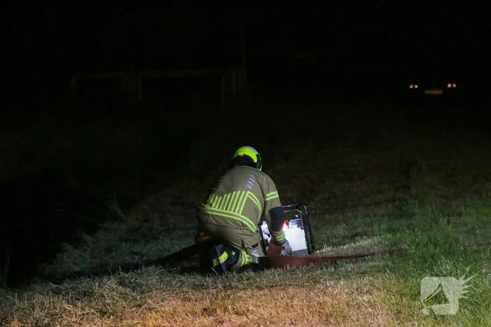 Veel rook bij brand in hooibalen