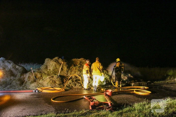 Veel rook bij brand in hooibalen