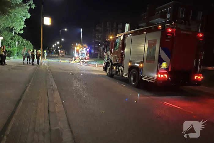 Grote uitslaande brand in pand