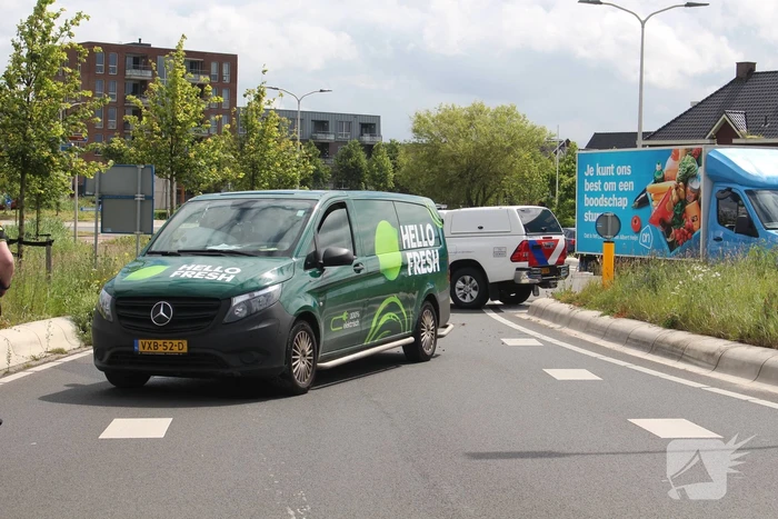 Vogel vliegt tegen voorruit bestelbus
