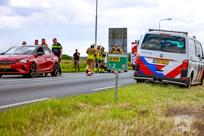 Provincialeweg deels dicht door aanrijding