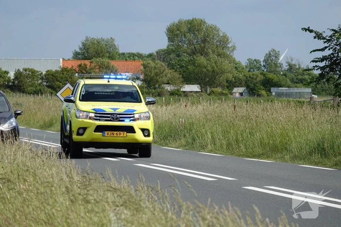 Auto afgesleept bij kop-staartbotsing