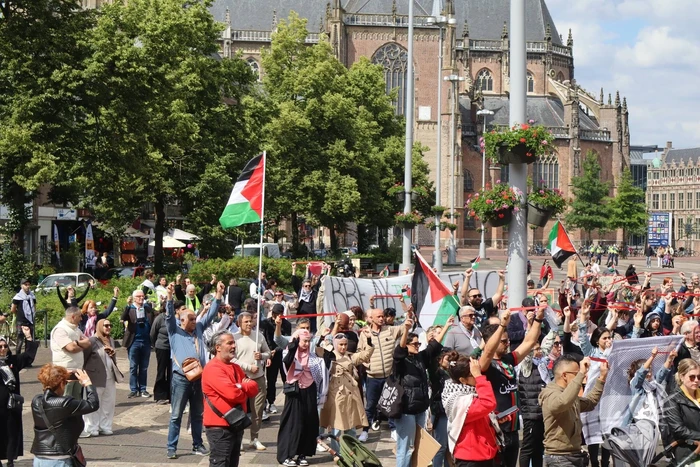 Veel demonstranten bij Pro Palestina demonstratie