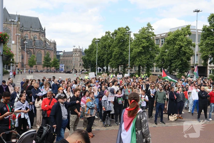 Veel demonstranten bij Pro Palestina demonstratie