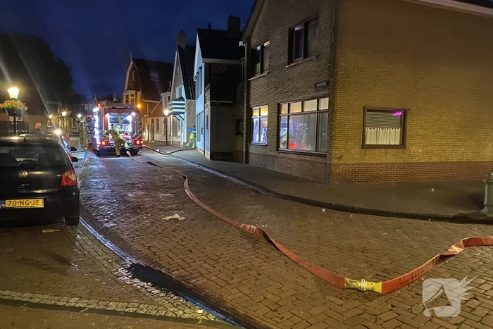 Middelbrand in pizzeria