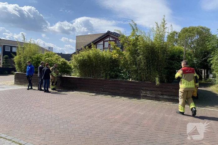 Gasleiding geraakt bij werkzaamheden in tuin