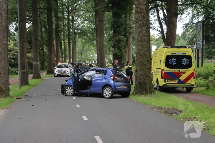 Automobilist botst frontaal op boom