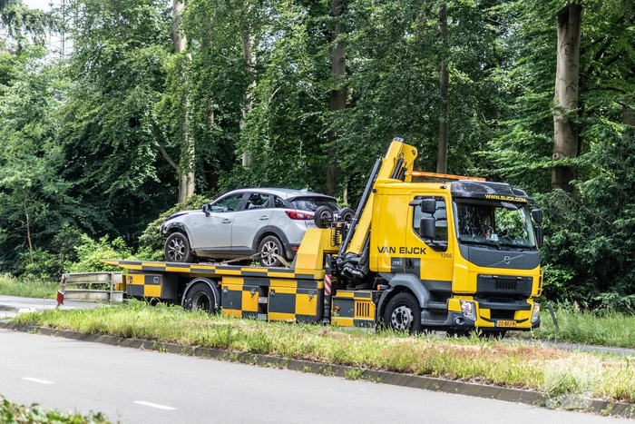 Automobilist rijdt twee lantaarnpalen uit de grond