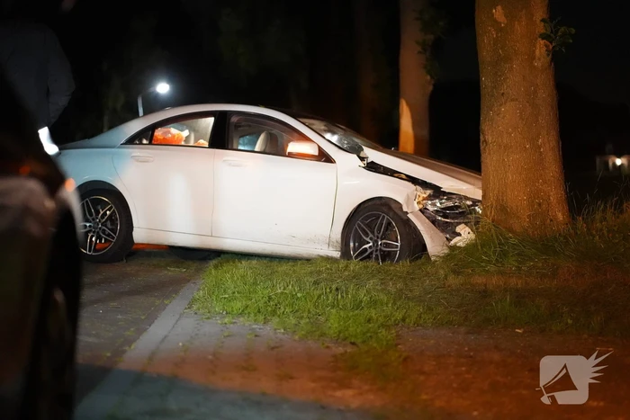 Autobestuurder botst tegen twee bomen
