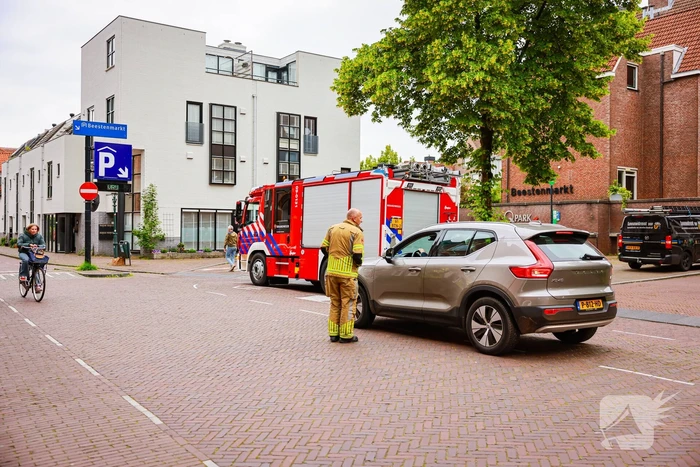 Brandweer doet onderzoek in Q-park parkeergarage