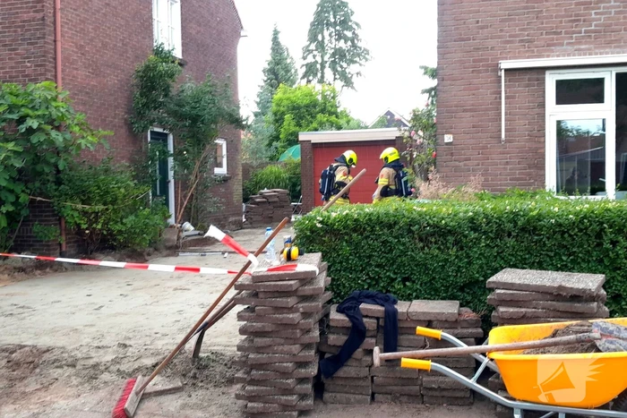 Gasleiding geraakt tijdens graafwerkzaamheden