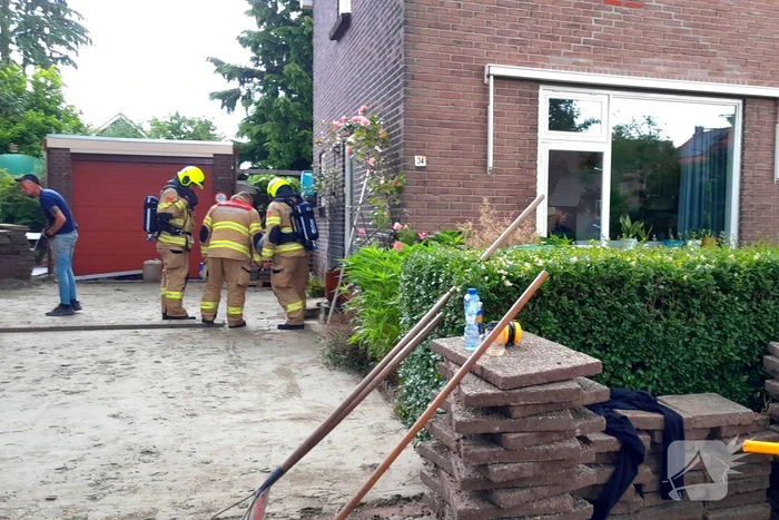 Gasleiding geraakt tijdens graafwerkzaamheden