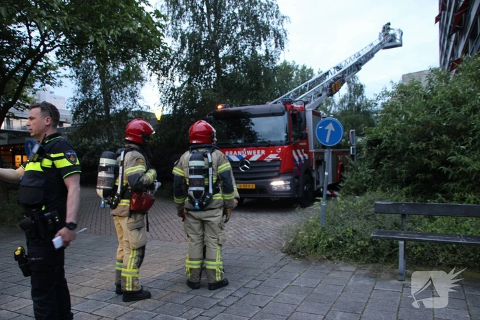 Brand in appartementen complex