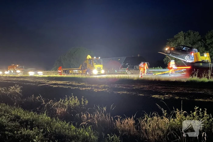 Auto uitgebrand bij ongeval