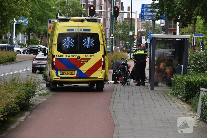 Fietser en fatbike botsen met elkaar