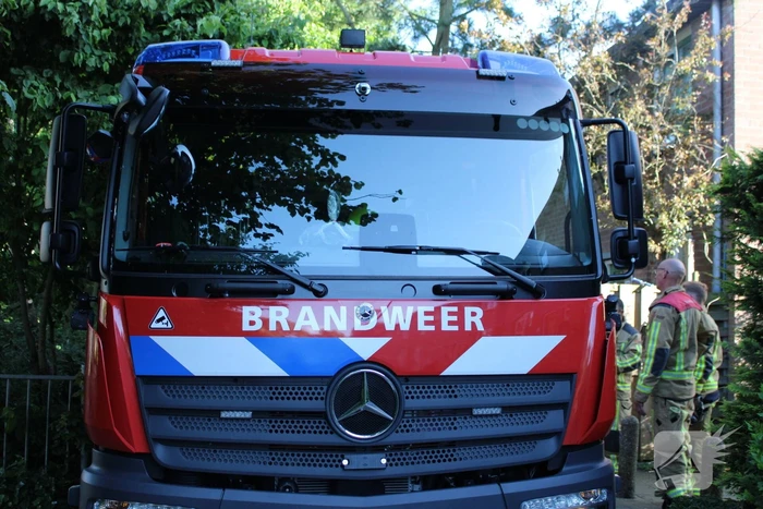 Steekvlam uit barbecue zet boom in brand