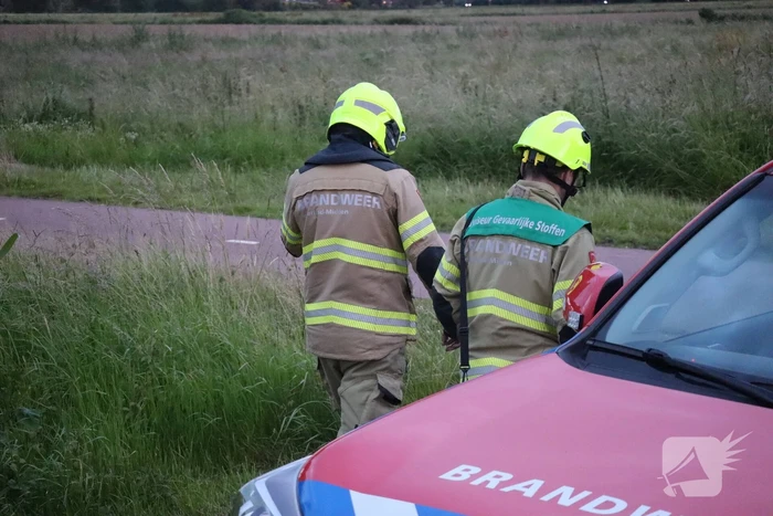 Fietspad afgesloten vanwege aangetroffen vaten