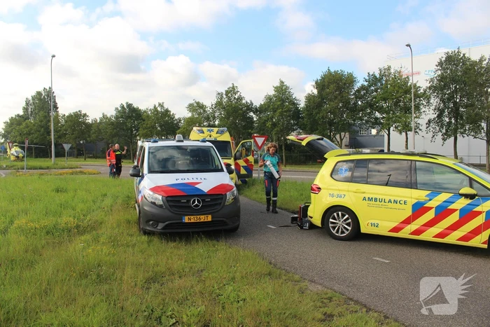 Traumahelikopter geland voor noodsituatie