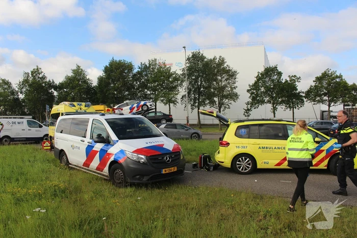 Traumahelikopter geland voor noodsituatie